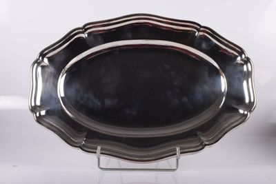 CHRISTOFLE Grand plat ovale en métal argenté - Photo 1