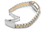 an image of a silver and gold bracelet on a white background