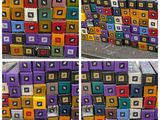 plusieurs images différentes représentant des cadres de différentes couleurs empilés les uns sur les autres