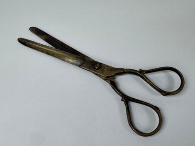 a close up of a pair of scissors on a table