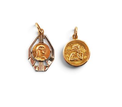 an image of a gold coin and a gold pendant
