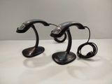 a pair of headsets that are sitting on a table