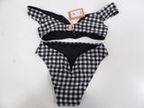 black and white gingham bikini set