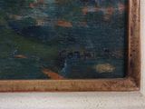 an image of a picture of a painting of a person in a boat