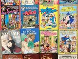 a lot of comics that are on the floor