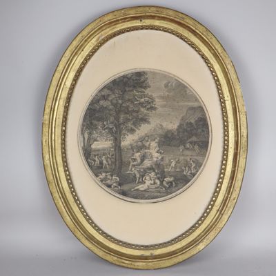 an old picture of a picture of a man and a woman in a landscape
