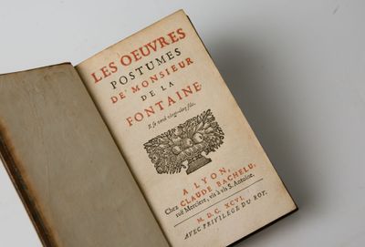 LA FONTAINE, Jean de. Les œuvres postumes [sic]. Lyon, Claud…