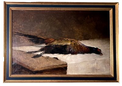 un tableau représentant un oiseau mort posé sur une table