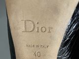 christian dior black leather pointed toe pumps size 40