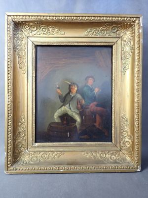 VAN DE NIEDENS, école flamande du XIXème siècle, Scène de ta…