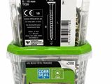 two plastic containers with screws in them on a white background