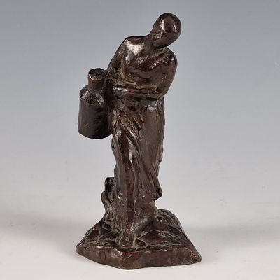Aimé-Jules DALOU (1838-1902) La laitière BRONZE à patine bru…