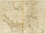 an old map of the british and british islands