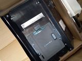 a box with a laptop inside of it in a box