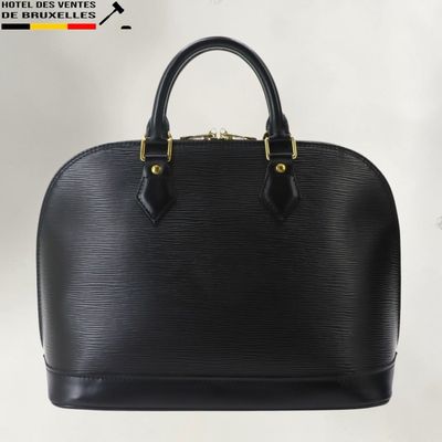 Sac à main Louis Vuitton en cuir Epi noir avec finitions dorées