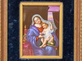 a painting of a woman holding a baby in her arms