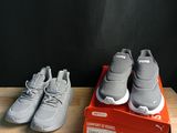 nike air prestoe grey and white shoes in a box