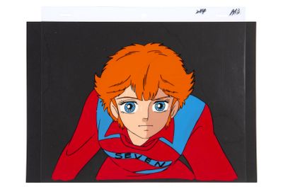 an image of a painting of a young man with blue eyes