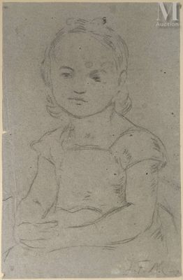 un dessin représentant une jeune fille en robe