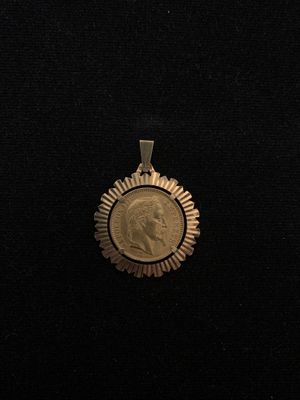 Pendentif Médaille Napoléon III - 20 Francs | Bijou Ancien, Occasion