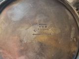 a metal pan sitting on top of a table