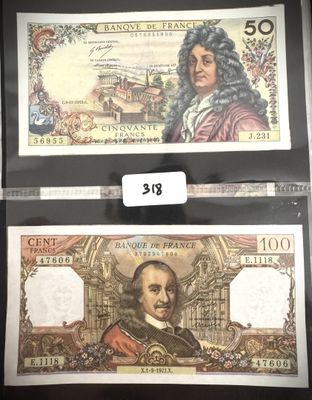 deux billets de banque différents sur lesquels figurent respectivement l'image d'un homme et celle d'une femme