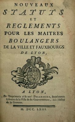BOULANGERS. Nouveaux statuts et reglements pour les maîtres …