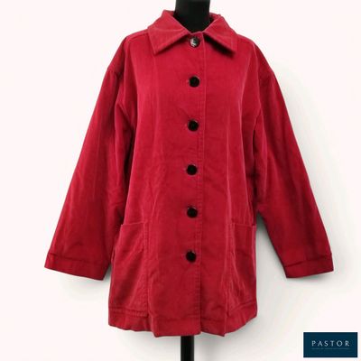 an image of a red jacket on a mannequin