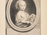an old black and white photo of a baby in a frame