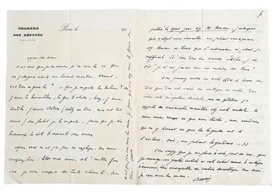 une lettre manuscrite du président de la République française à son épouse