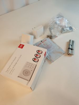 a box of electronic equipment sitting on a table