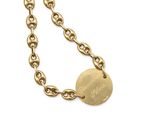 an image of a gold chain with a coin on it