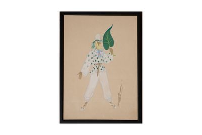une image représentant le dessin d'un homme avec une feuille sur la tête