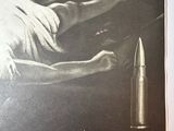 magazine advertise of a man holding a gun in his hand