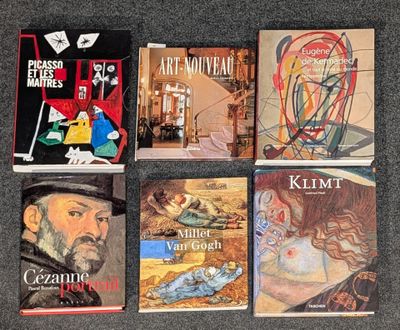 plusieurs livres posés sur un tapis, avec un homme coiffé d'un haut-de-forme et une femme coiffée d'un haut-de-forme