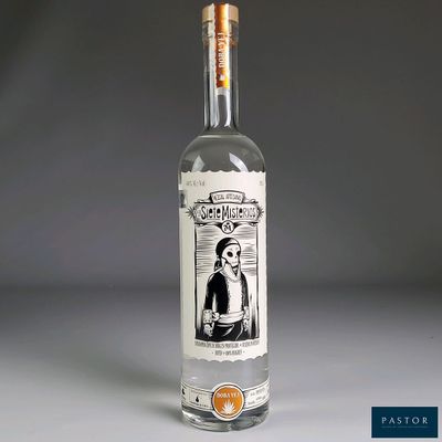 an image of a bottle of vodka with a picture of a man