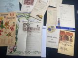 many different types of paper on the table
