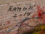 a picture of a close up of a painting on the wall