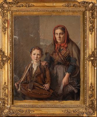 Elisa DROJAT (1828 1911) Portraits d’une mère et de son fils
