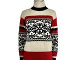 an image of a mannequin wearing a red and white sweater