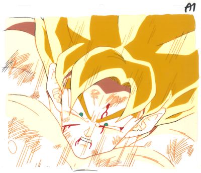 dessin de bande dessinée représentant un chat jaune et blanc au nez rouge