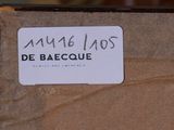 a box with a label on it that says de baecque
