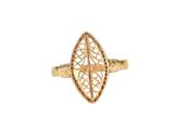 a close up of a gold ring with a diamond on it