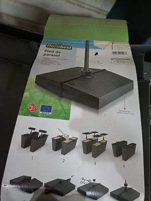 lot de 3 pieds de parasol Florabest, dimension 46x16x46, Neu… - Photo 1