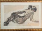 a painting of a nude woman in a gold frame