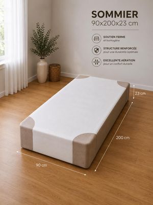 1 sommier de 90x200cmx23cm neuf