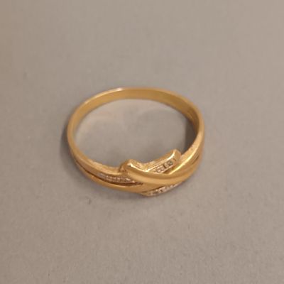 Bague en or jaune 18K Pds : 3,4 g - Photo 1