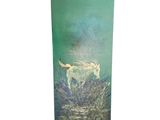 tapis de yoga orné d'une image représentant un cheval blanc dans un champ