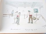 a book with a picture of a man and a woman playing a game of croquet