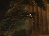 a picture of a painting of a man with a knife